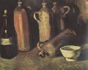 Vincent Van Gogh Still Life with Four Stone Bottles,Flask and White Cup (nn04) oil painting picture wholesale